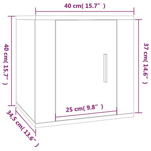 vidaXL TV-Wandschrank Braun Eichen-Optik 40x34,5x40 cm