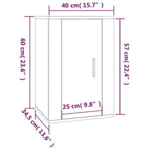 vidaXL TV-Wandschrank Grau Sonoma 40x34,5x60 cm