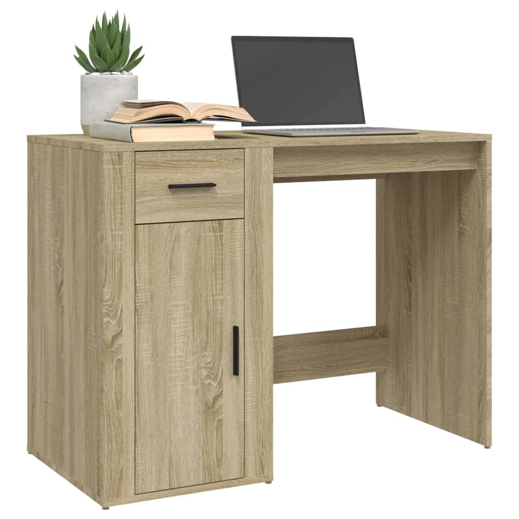 Schreibtisch Sonoma-Eiche 100x49x75 cm Holzwerkstoff Stilecasa