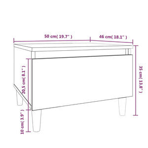 vidaXL Beistelltische 2 Stk. Hochglanz-Weiß 50x46x35 cm Holzwerkstoff