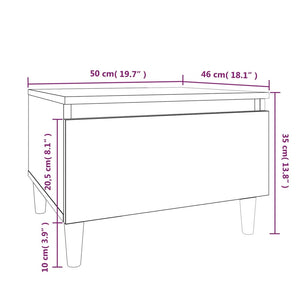 vidaXL Beistelltische 2 Stk. Räuchereiche 50x46x35 cm Holzwerkstoff