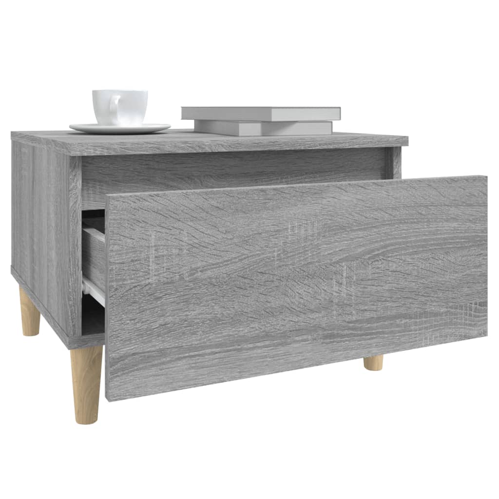 vidaXL Beistelltische 2 Stk. Grau Sonoma 50x46x35 cm Holzwerkstoff