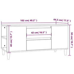 vidaXL TV-Schrank Betongrau 102x44,5x50 cm Holzwerkstoff