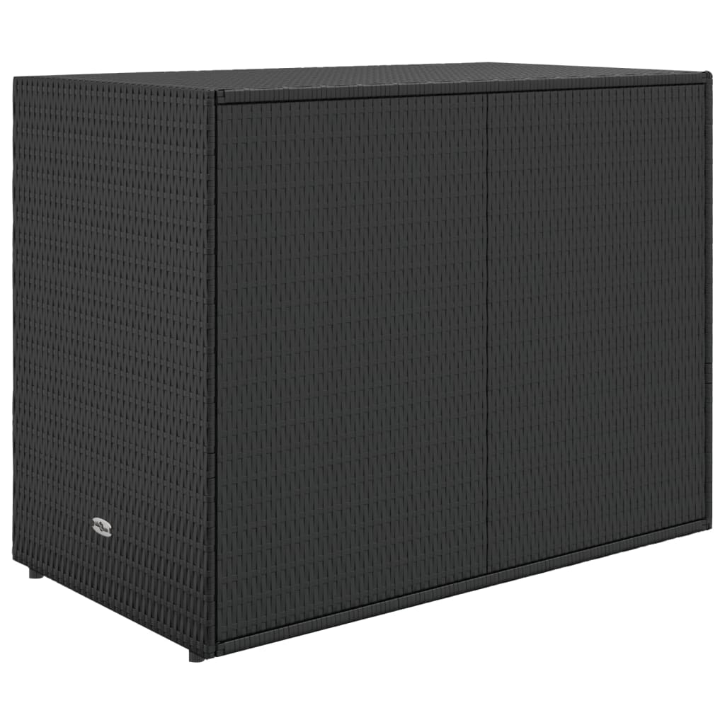 vidaXL Gartenschrank Schwarz 100x55,5x80 cm Poly Rattan