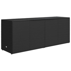 vidaXL Gartenschrank Schwarz 198x55,5x80 cm Poly Rattan