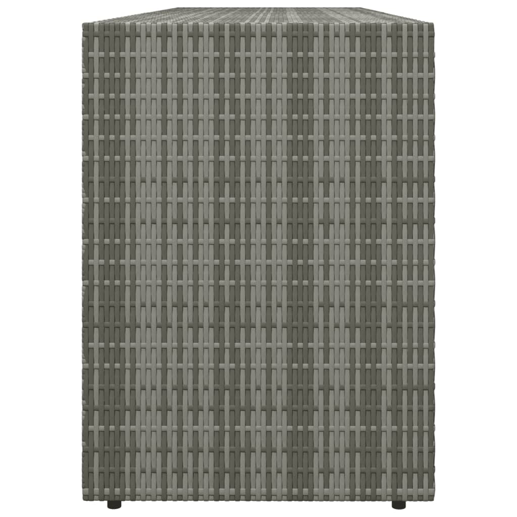 Gartenschrank Grau 198x55,5x80 cm Poly Rattan Stilecasa