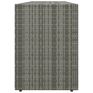 Gartenschrank Grau 198x55,5x80 cm Poly Rattan Stilecasa