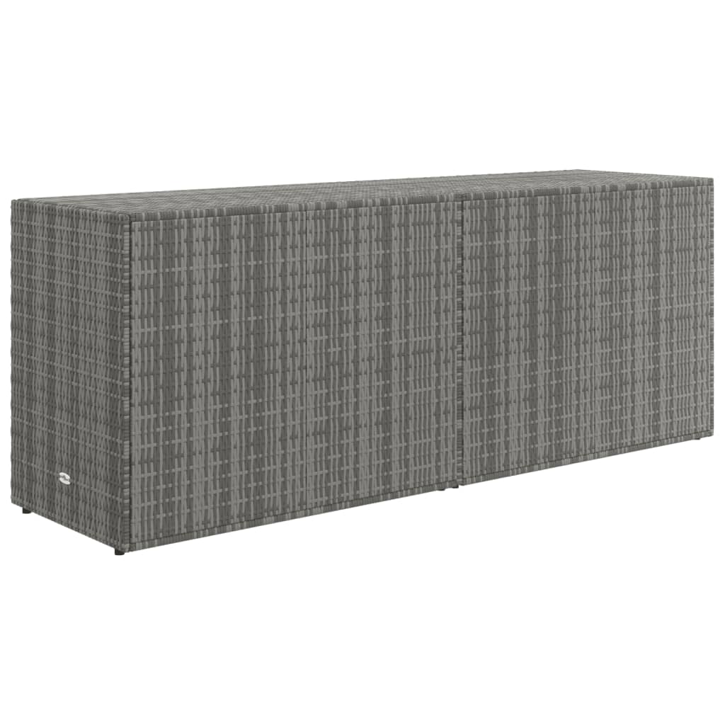 Gartenschrank Grau 198x55,5x80 cm Poly Rattan Stilecasa