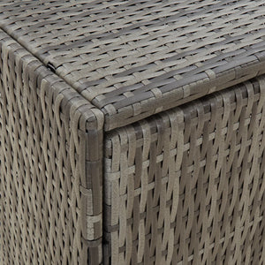 Gartenschrank Grau 198x55,5x80 cm Poly Rattan Stilecasa