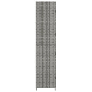 Gartenschrank Grau 59x40x180 cm Poly Rattan Stilecasa