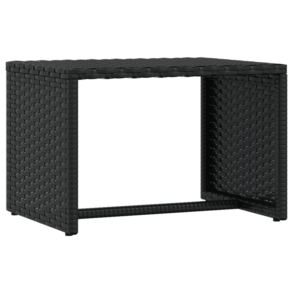 Sonnenliege 1 Stk. mit Tisch Schwarz Poly Rattan