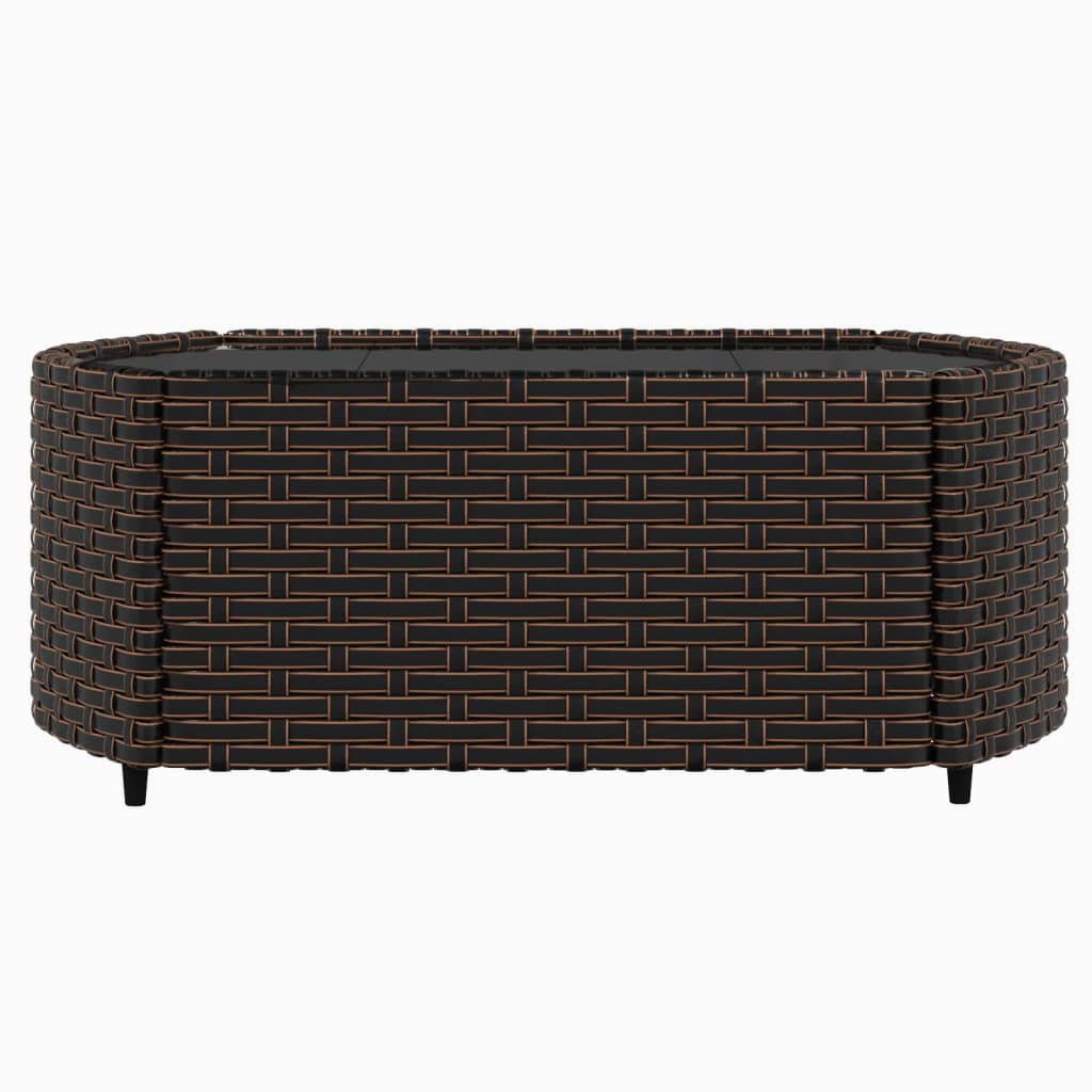 vidaXL 3-tlg. Garten-Lounge-Set mit Kissen Braun Poly Rattan