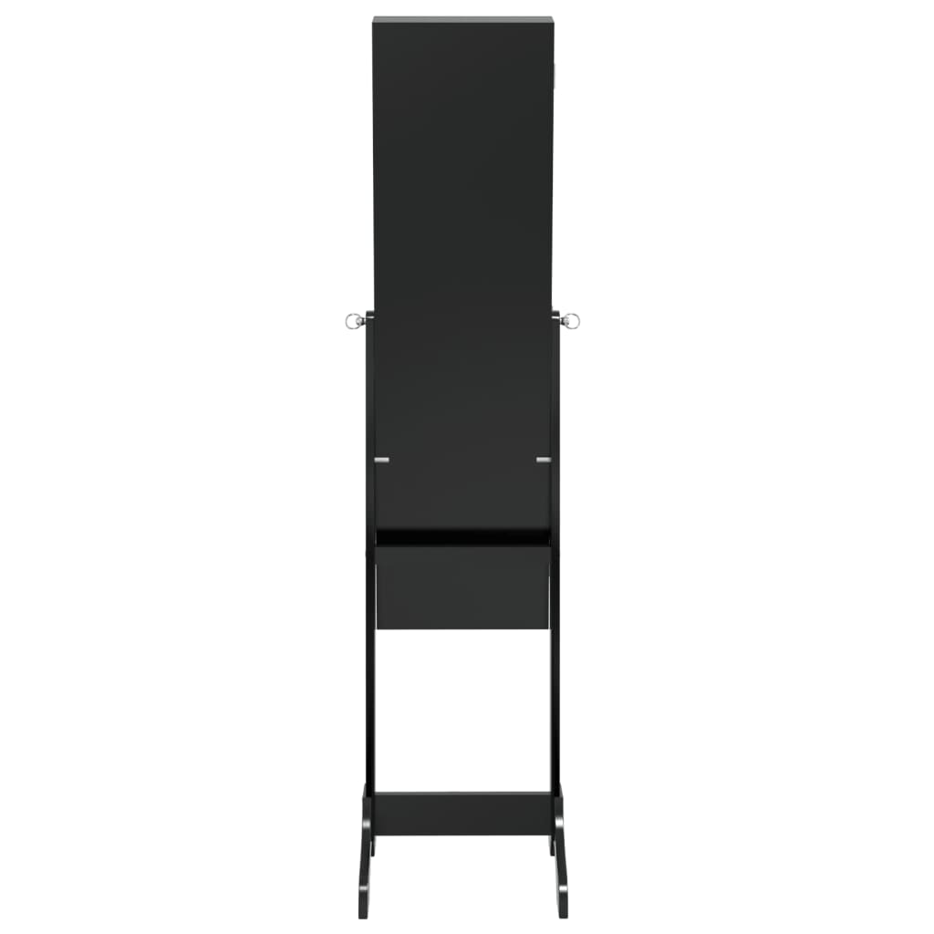 Standspiegel mit LED Schwarz 34x37x146 cm Stilecasa