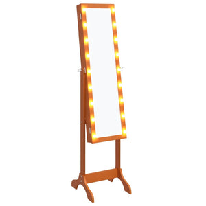 vidaXL Standspiegel mit LED 34x37x146 cm