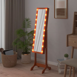 vidaXL Standspiegel mit LED 34x37x146 cm