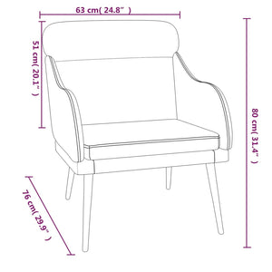 vidaXL Sessel Hellgrau 63x76x80 cm Samt