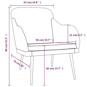 vidaXL Sessel Dunkelgrau 63x76x80 cm Samt