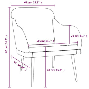 vidaXL Sessel Rosa 63x76x80 cm Samt