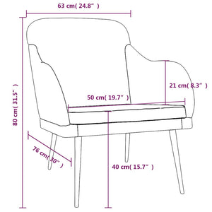 vidaXL Sessel Creme 63x76x80 cm Samt