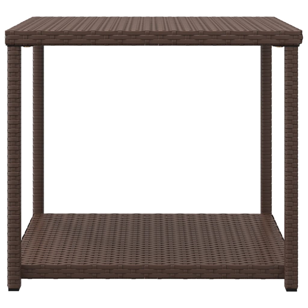 vidaXL Beistelltisch Braun 55x45x49 cm Poly Rattan