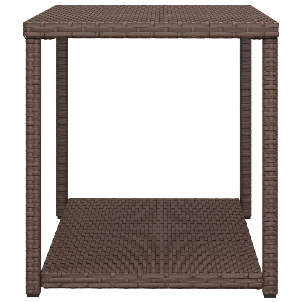 vidaXL Beistelltisch Braun 55x45x49 cm Poly Rattan