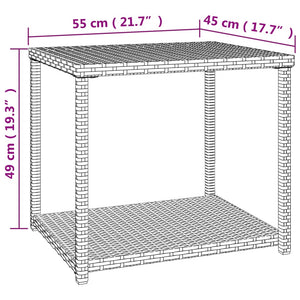 vidaXL Beistelltisch Braun 55x45x49 cm Poly Rattan