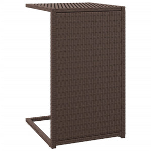 vidaXL C-Tisch Braun 40x35x60 cm Poly Rattan