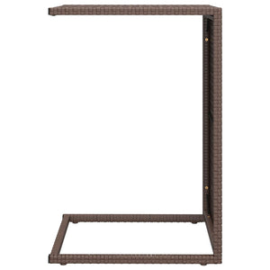 vidaXL C-Tisch Braun 40x35x60 cm Poly Rattan