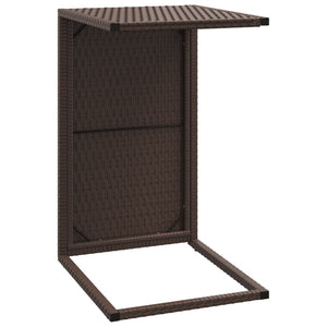 vidaXL C-Tisch Braun 40x35x60 cm Poly Rattan