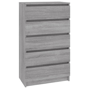 Schubladenschrank Grau Sonoma 60x36x103 cm Holzwerkstoff Stilecasa