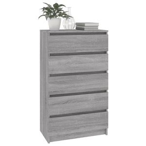 Schubladenschrank Grau Sonoma 60x36x103 cm Holzwerkstoff Stilecasa