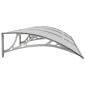 vidaXL Türvordach Grau 300x75 cm Polycarbonat