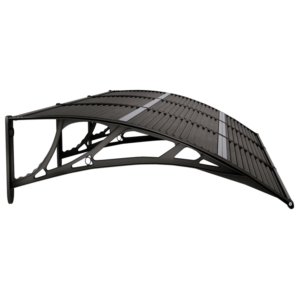 vidaXL Türvordach Schwarz 300x75 cm Polycarbonat