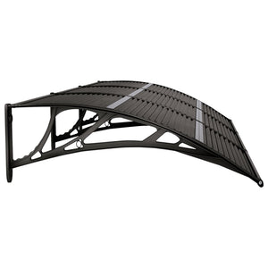 vidaXL Türvordach Schwarz 300x75 cm Polycarbonat