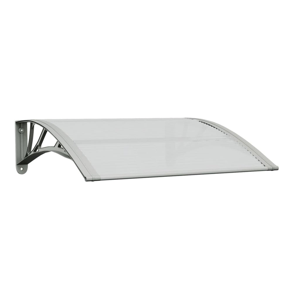 Türvordach Grau und Transparent 80x75 cm Polycarbonat Stilecasa