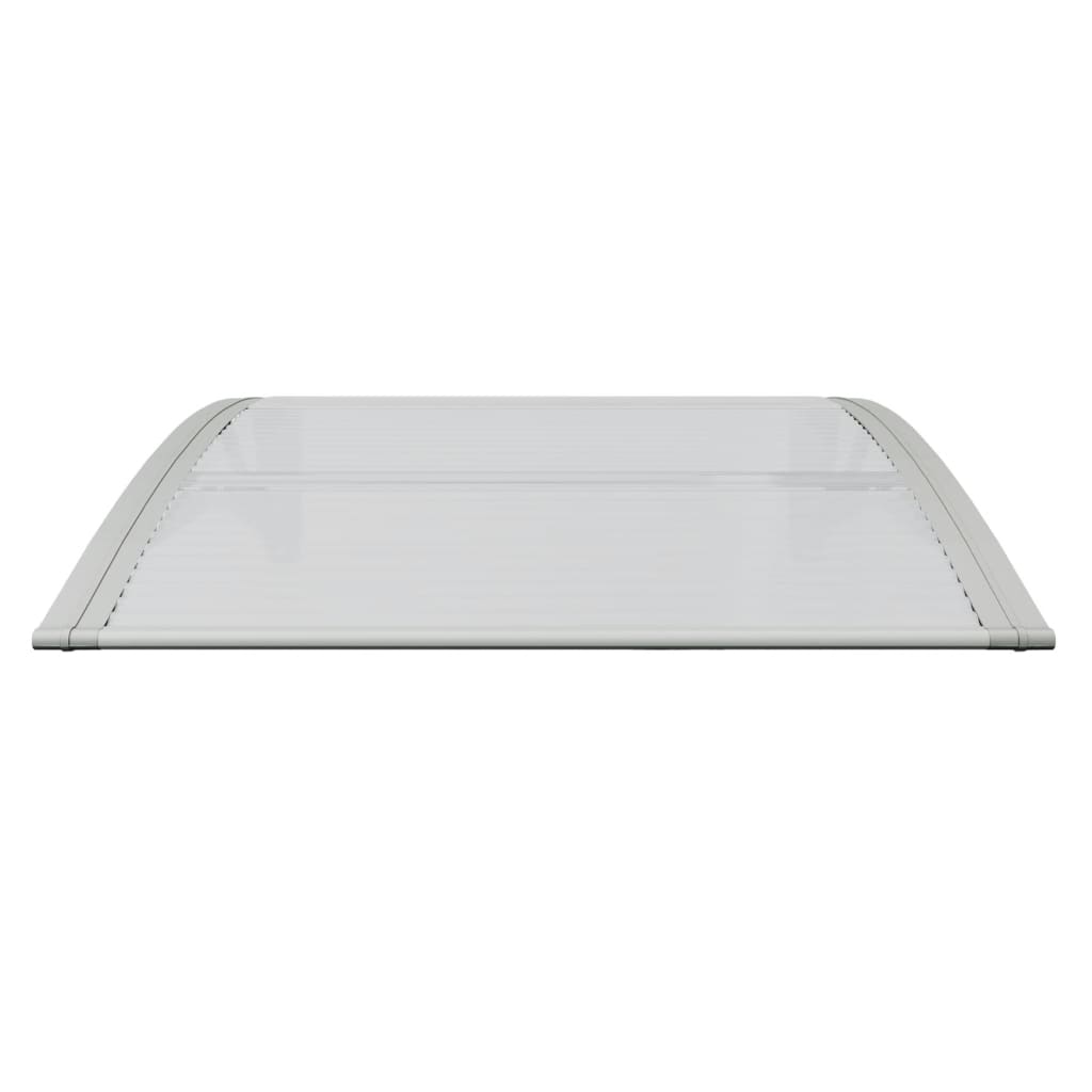 Türvordach Grau und Transparent 80x75 cm Polycarbonat Stilecasa