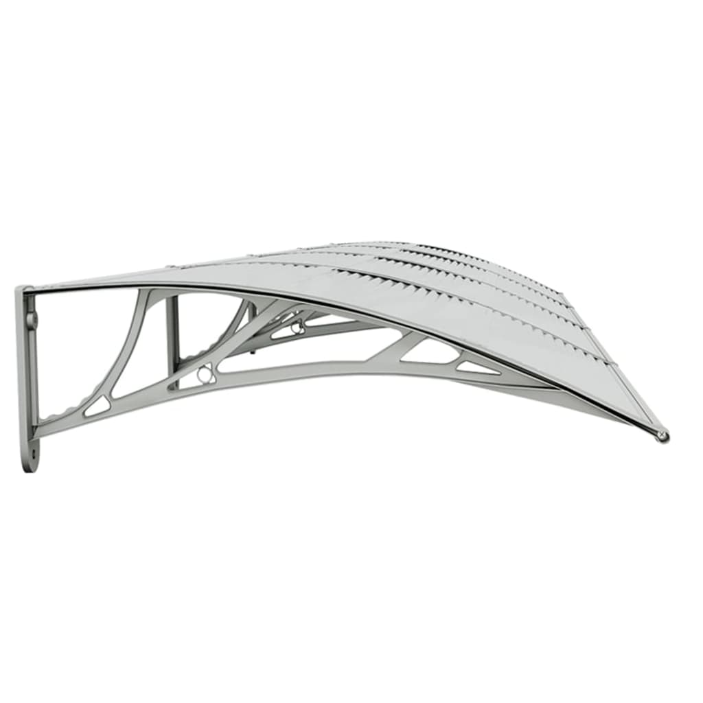 vidaXL Türvordach Grau und Transparent 350x75 cm Polycarbonat