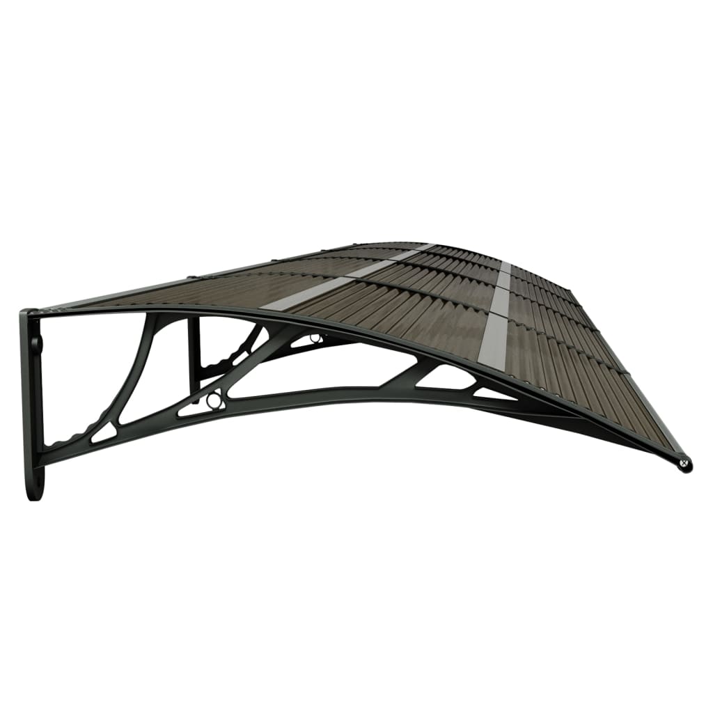 vidaXL Türvordach Schwarz 350x75 cm Polycarbonat