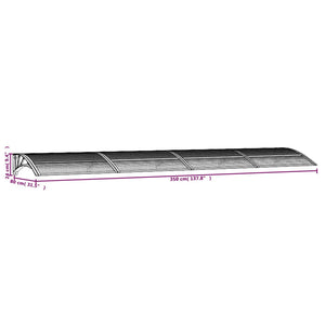 vidaXL Türvordach Schwarz 350x75 cm Polycarbonat