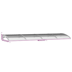 Türvordach Schwarz 400x100 cm Polycarbonat Stilecasa