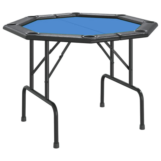 vidaXL Pokertisch Klappbar 8 Spieler Blau 108x108x75 cm