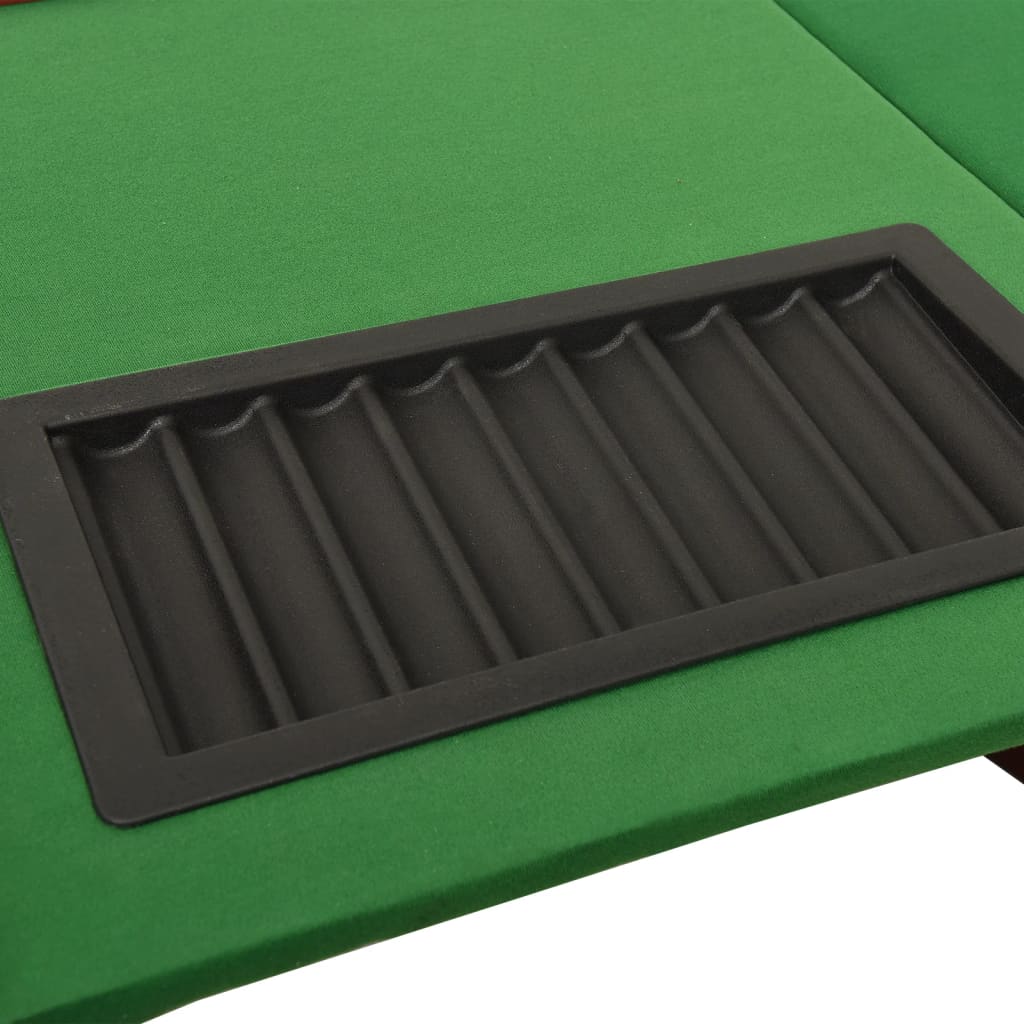 vidaXL Pokertisch Klappbar 10 Spieler mit Chipablage Grün 160x80x75 cm