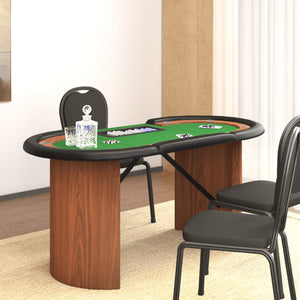 vidaXL Pokertisch Klappbar 10 Spieler mit Chipablage Grün 160x80x75 cm