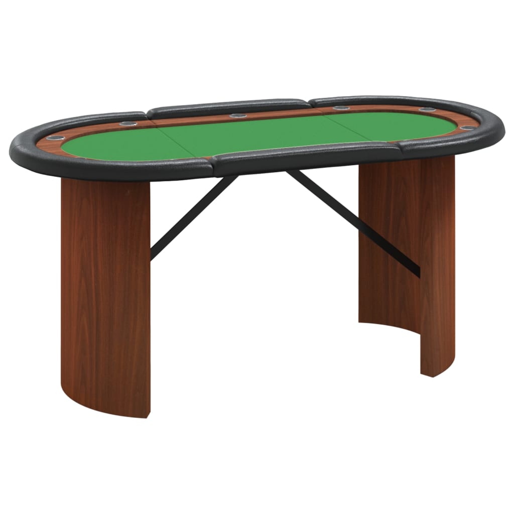 Pokertisch 10 Spieler Grün 160x80x75 cm Stilecasa