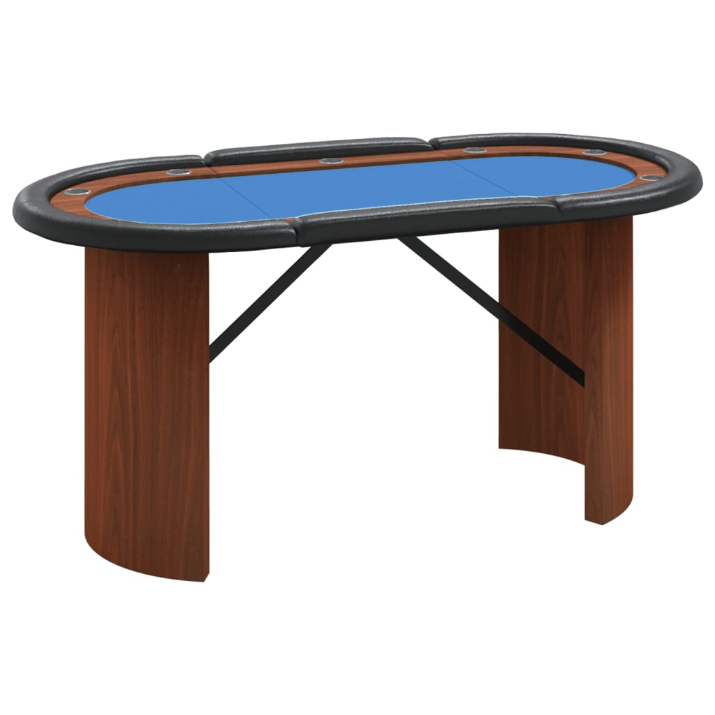 vidaXL Pokertisch 10 Spieler Blau 160x80x75 cm