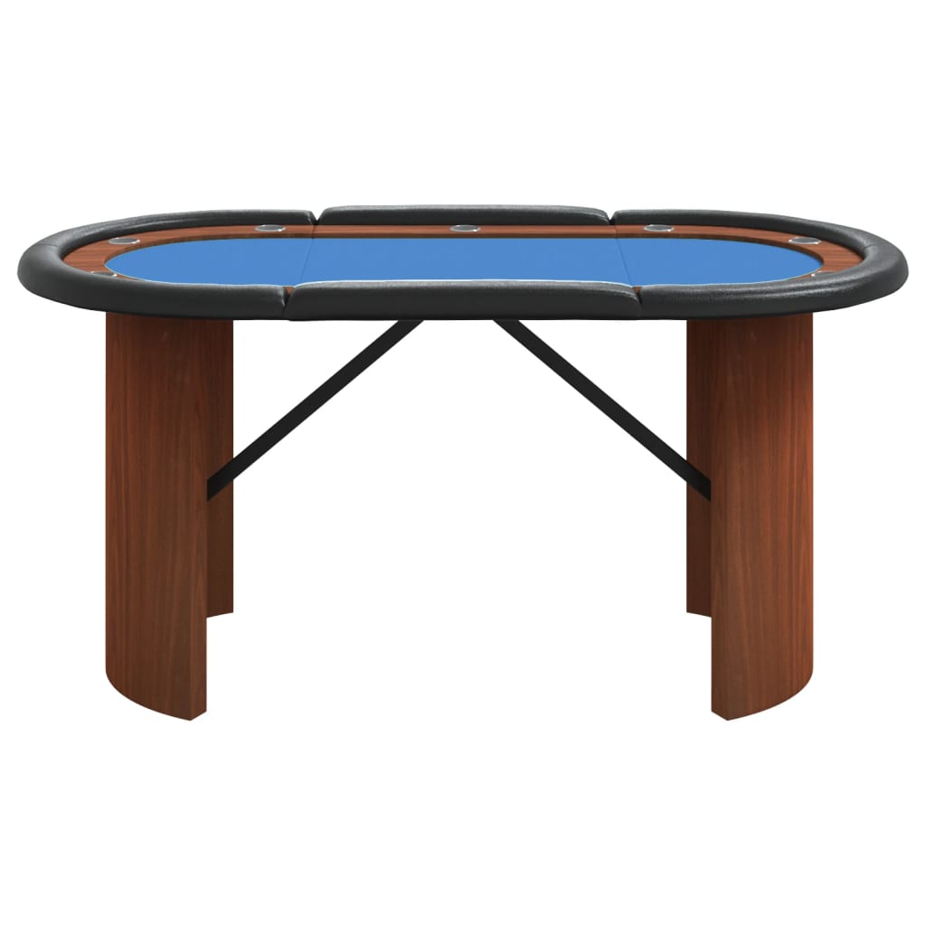 vidaXL Pokertisch 10 Spieler Blau 160x80x75 cm