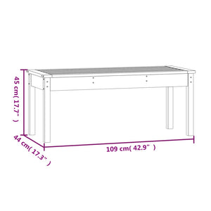 Gartenbank Honigbraun 109x44x45 cm Massivholz Kiefer