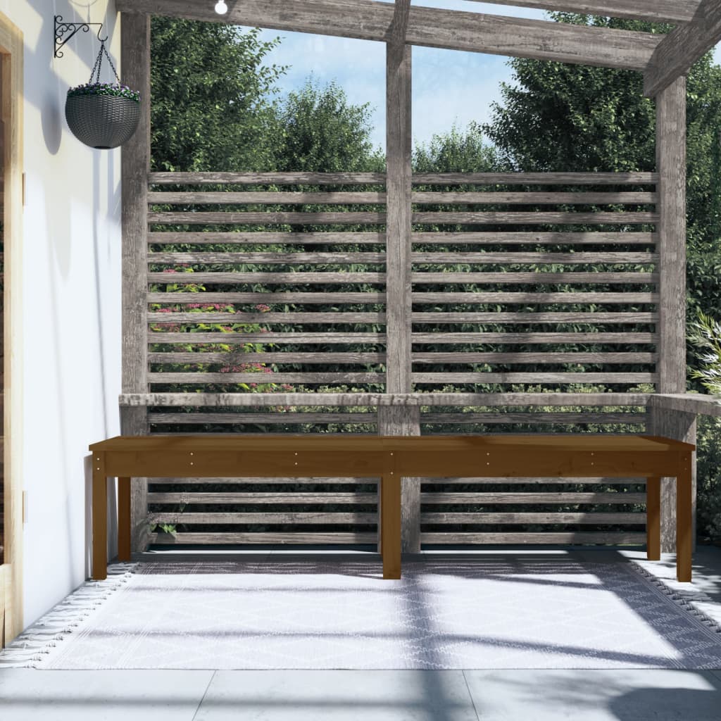 vidaXL Gartenbank 2-Sitzer Honigbraun 203,5x44x45 cm Massivholz Kiefer