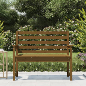 vidaXL Gartenbank Honigbraun 109x48x91,5 cm Massivholz Kiefer