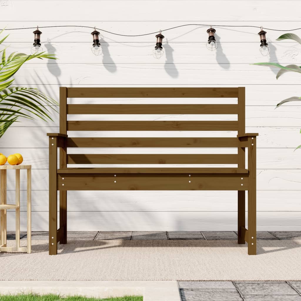 vidaXL Gartenbank Honigbraun 109x48x91,5 cm Massivholz Kiefer